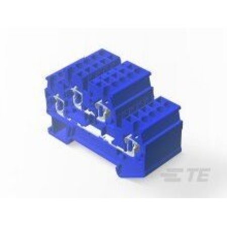 TE CONNECTIVITY 2.5 Mm 2 Wire Two Level 1 In 1 Out Spring Clamp Type Terminal Block 2271558-2